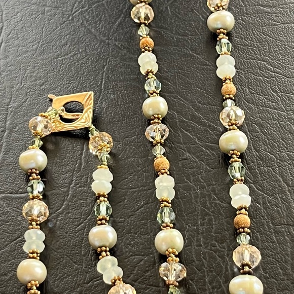 Sterling Silver glass beaded necklace set - Picture 8 of 8